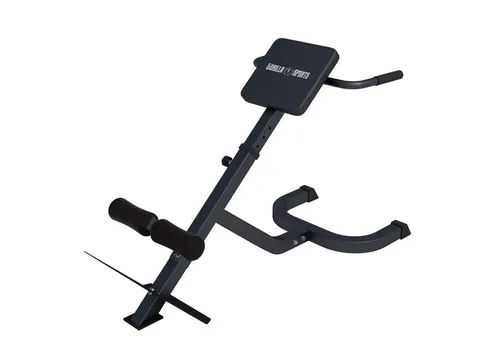 GORILLA SPORTS Rückentrainer 5-fach höhenverstellbar - Rückentrainer für ein starkes Leben – ideal für Homegyms, mit bis zu 120 kg Belastbarkeit und individueller Anpassung für optimale Ergonomie und Stabilität.