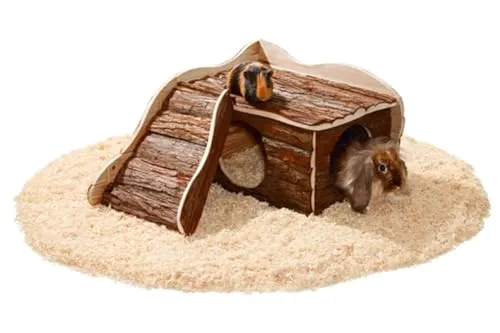 Karlie Nagerhaus Wonderland Trapper - Echtholz Tierhaus für Nager, ideal zum Spielen und Ausruhen - sorgt für natürliche Luftzirkulation und hohen Komfort.