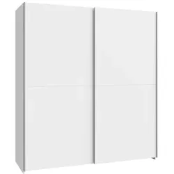 Forte Schach und MATT Kleiderschrank 170 - Kleiderschrank mit 2 Schwebetüren, Einlegeböden und Kleiderstange, umweltfreundlich hergestellt in Europa und ideal für eine stilvolle Schlafzimmermodernisierung.