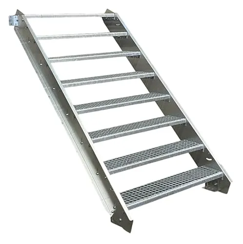 Produktbild Stahltreppe 80 cm Breite für Geschosshöhen 120-160 cm