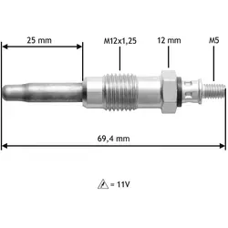 VALEO Glühkerze 345107 11V für RENAULT PEUGEOT FIAT CITROËN FORD OPEL 7700734956 88900740 59621Y