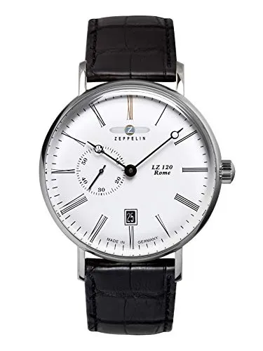 Zeppelin Herrenuhr Serie LZ120 Rome Automatik Kleine Sekunde Datum Lederband 7104-1