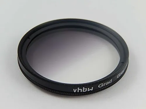 vhbw Universal Farb-Verlaufsfilter kompatibel mit Kamera Objektiven mit 49mm Filtergewinde - Gradationsfilter, Grau