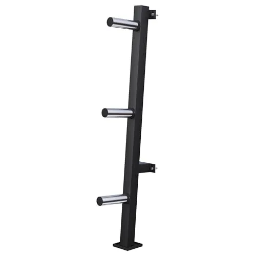 GORILLA SPORTS Hantelscheibenständer - Wandmontage für 30/31 mm und 50/51 mm Stangen - Hantelscheibenständer zur Wandbefestigung, ideal für platzsparende und sichere Aufbewahrung im Home-Gym. Robuste Konstruktion mit bis zu 300 kg Tragkraft sorgt für Ordnung und Sicherheit.