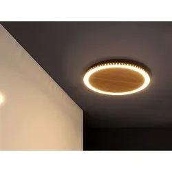 Luce Design LED-Deckenleuchte Moon M 1-flammig Holz Ø 40 cm von Eco-Light Leuchten GmbH