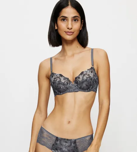 Triumph Damen Sensual Spotlight W Bra, Pebble Grey, 70B - Funktionsunterwäsche mit stützenden Seitenpartien für perfekten Halt, dekorative elastische Träger und femininer Spitze für einen eleganten Look.