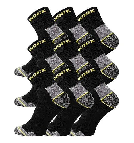 FussFreunde Arbeitssocken 9 Paar robuste Herren Arbeits-Work Socken Kurzsocken