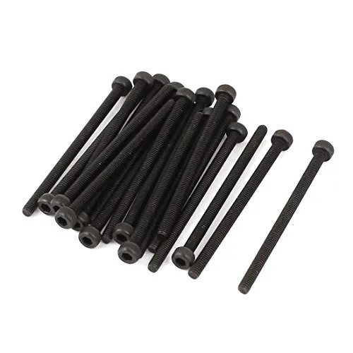 sourcing map 20 Stück Zylinderschrauben 12,9 Legierung Stahl Innensechskant Kopf Rändelschraube Schraube M2,5x 40