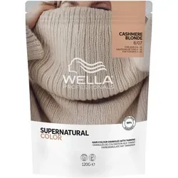 Wella Professionals Supernatural Color 8/07 Cashmere Blonde 120 g - Pflanzenbasierte Haarfarbe für natürliche und lebendige Farbergebnisse. Mit bis zu 100 % Graukaschierung in nur 2 Schritten – ideal für jeden Haartyp!