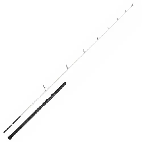 DAM Madcat White Light Spin 2,1m 50-110g - Spinnangelrute für Hecht & Wels - Angelruten für Süßwasserangeln, 2-teilige Spinnangelrute mit einer Länge von 210 cm und einem Ködergewicht von 50-110 g, ideal für Angler, die auf Hecht und Wels angeln.