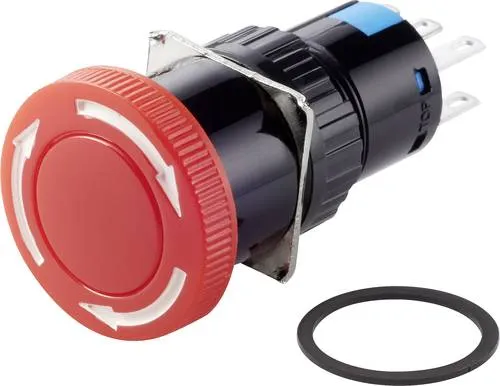 TRU COMPONENTS TC-LAS1-AY-22TS Not-Aus-Schalter 250 V/AC 3A 2 Öffner, 2 Schließer IP40 1St.