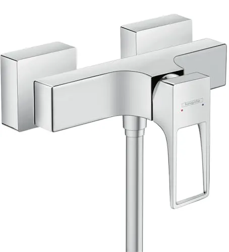 Hansgrohe METROPOL Brausearmatur, Aufputz, mit Bügelgriff in Chrom - Duscharmatur mit einstellbarer Temperaturbegrenzung, ideal für sicheres Duschen und effizienten Wasserfluss.