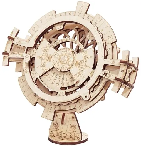 LK201 - Perpetual Calendar 3D Holz Puzzle - Puzzle Kategorie - Kreatives DIY 3D-Holzpuzzle aus sicherem Premium-Holz, ideal für Denksport und Lernspielzeug für Erwachsene und Jugendliche, fördert die Konzentration und Problemlösungsfähigkeiten.