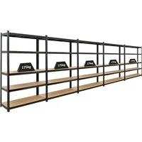 PROREGAL® Schwerlastregal Ragnar - MegaDeal 2x 180x90x40cm, verzinkt - Schwerlastregal für Werkstatt & Garage, mit 175kg Fachbodenlast, einfach aufzubauen und multifunktional als Werkbank nutzbar. Höhenverstellbare Böden und pulverbeschichtetes Metall sorgen für Langlebigkeit.