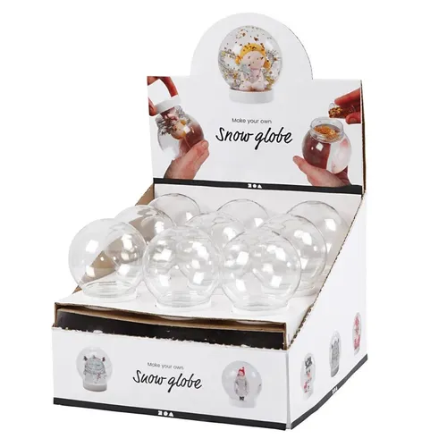 Schneekugel Schüttelkugel Kunststoffkugel D: 8 cm - Schneekugel aus robustem Kunststoff, ideal zum Basteln und Gestalten von individuellen Deko-Objekten.