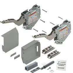 BLUM AVENTOS HK-S TIP ON Sets - Leistungsfaktor 400 - 1000 hellgrau - Zubehör für Möbel, ideal für grifflose Hochklappen mit einfacher Antipp-Funktion für müheloses Öffnen und Schließen.