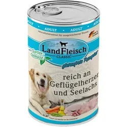 Landfleisch Geflügelherzen & Seelachs mit Gartengemüse | 6x 400g