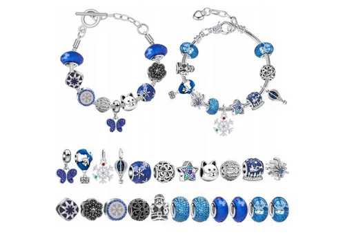 QLS Schmuck-Adventskalender 2024 – 22-tlg. Armband-Set für Kinder - Entdecke den zauberhaften Adventskalender mit 24 Überraschungen! 22 wunderschöne Charms und 2 Armbänder ermöglichen individuelles Gestalten. Ideal als Geschenk für Kinder und Jugendliche, um die Vorfreude auf Weihnachten zu steigern!