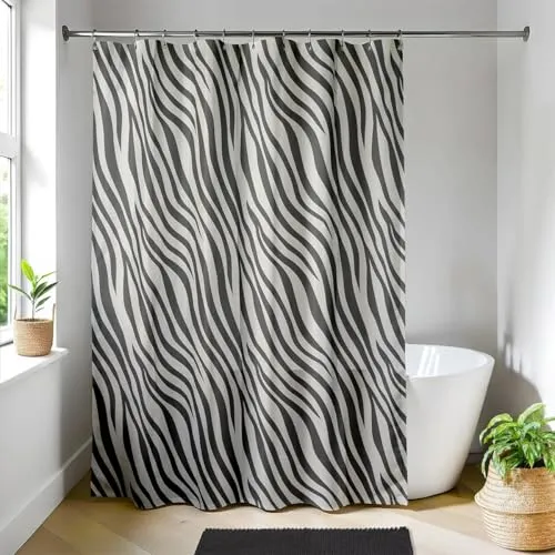 Duschgardine Badvorhang 180x200 cm mit Zebramuster von Tendance