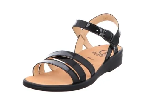 Ganter Damen Sonnica Sandale, schwarz, 38.5 EU Schmal - Wanderschuhe mit dämpfender PU-Laufsohle für hohen Tragekomfort und optimalen Halt auf jeder Wanderung.
