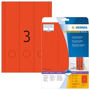 HERMA 60 Ordneretiketten 5137 rot (4008705051378)