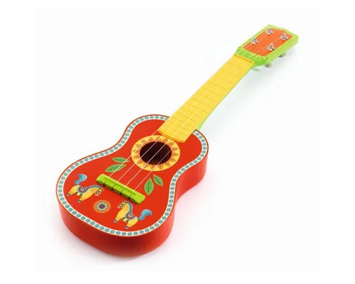 DJECO Ukulele Animambo - Farbenfrohes Spielzeuginstrument für Kinder, fördert musikalische Kreativität und macht das Musizieren zum Erlebnis.
