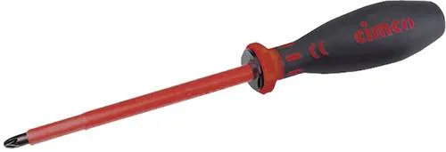 Cimco 117742 VDE Kreuzschlitz-Schraubendreher PZ 2 Klingenlänge: 100 mm