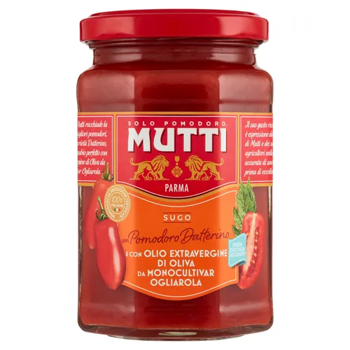 Mutti Sugo Sauce mit Datterino-Tomaten und Nativem Olivenöl Extra 280g Glas