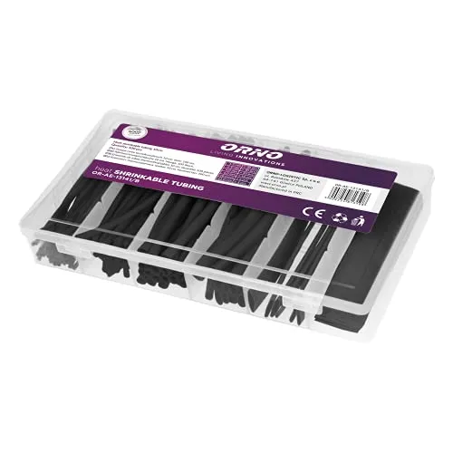ORNO AE-13141 Schrumpfschlauch Set 100 Stück schwarz