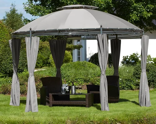 KONIFERA Pavillon Tino mit 6 Seitenteilen, grau