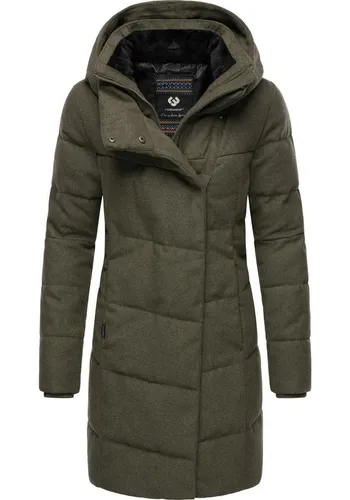 Ragwear Damen Wintermantel Pavla Coat YOUMODO - Eleganter Steppmantel in Dark Olive, Gr. XL - Funktionsjacken - Robuster, taillierter Wintermantel mit Kapuze, wasser- und winddicht, ideal für kalte Tage. Perfekte Kombination aus Stil und Funktionalität.
