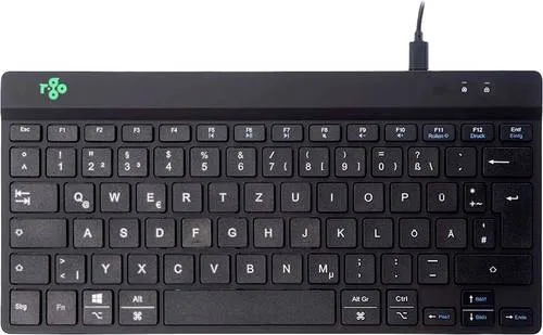 R-GO CODEWDBL - Ergonomische Tastatur mit Pausenanzeige - Tastaturen mit integrierter Pausenanzeige, fördert gesundes Arbeiten durch LED-Farbsignale und minimiert Muskelbelastung dank ultradünnem Design.