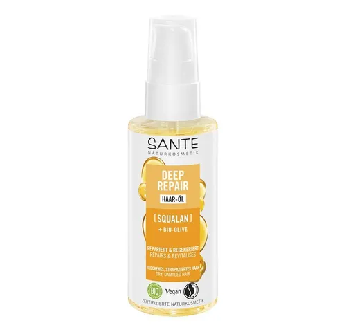 SANTE Haarkur Deep Repair Haar-Öl - Squalan 75ml in orange von SANTE
