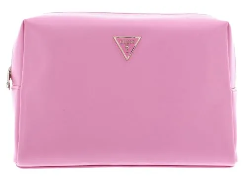 GUESS Top Zip Cosmetic Bag Pink in pink von GUESS