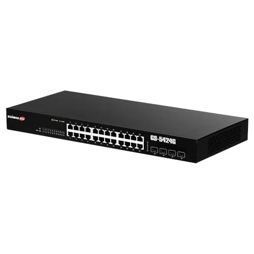 Edimax GS-5424G - 24-Port Gigabit Web Smart Switch - Router & Netzwerk Switch mit 4 SFP-Ports für erweiterte Konnektivität und optimale Netzwerkleistung.