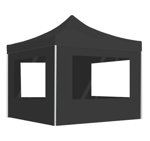 furnicato Professionelles Partyzelt 3x3x3,05 m Anthrazit - Hochwertiges Partyzelt mit stabilem Aluminiumrahmen, ideal für elegante Outdoor-Veranstaltungen. Das robuste Dachmaterial schützt vor Sonne und UV-Strahlen. Leicht transportierbar und schnell aufzubauen.