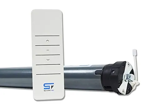 SCHARTEC Funk Rollladenmotor Komplettset FE 20-60 mit elektronische Endschaltern sw60 Set mit Rolladen Fernbedienung Funk Rohrmotor