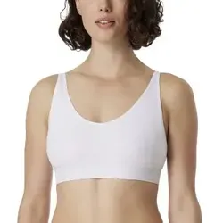 Schiesser Damen Soft BH mit herausnehmbaren Pads - Classic Seamless, Weiß, XXL - Funktionsunterwäsche: Nahtloser Soft BH mit herausnehmbaren Pads, ideal für einen unsichtbaren Look unter enger Kleidung. Bügellos und bequem für den ganzen Tag.