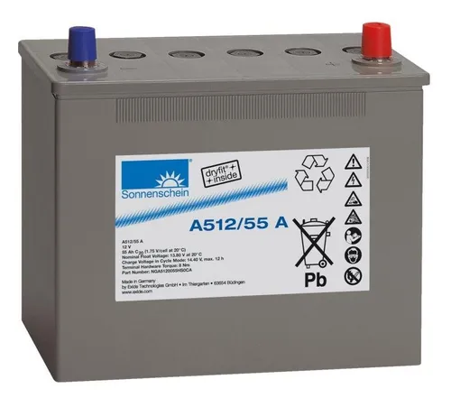 Exide Sonnenschein A512/55 A 12V 55Ah Blei-Gel-Akku VRLA von Exide