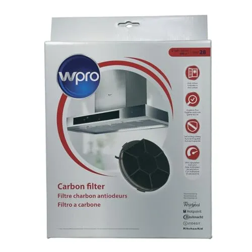 Whirlpool Bauknecht 484000008576 Aktivkohlefilter Kohlefilter Ø240mm Wpro Type28 CHF289B für Dunstabzugshaube auch Ariston Bossmatic Creda Elica Hotpoint IKEA Ignis Indesit Neff Scholtes