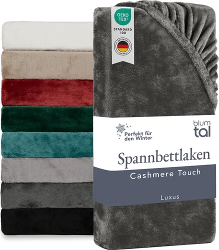 Blumtal Spannbettlaken Cashmere Touch 180x200 cm - Plüschiges Bettlaken für wohlige Wärme - Bettwäschen: Cashmere Touch Spannbettlaken aus Mikrofaser, bietet ein kuscheliges Erlebnis und bleibt dank Spannfixierung immer glatt. Maschinenwaschbar und hautfreundlich.
