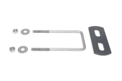 Edelstahl U-Bügel Zaun 60x40 Anthrazit Gittermattenverbinder Mattenverbinder