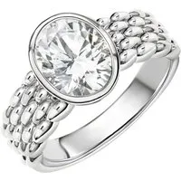 Zeeme Silber Ring 925/- Sterling Silber mit Zirkonia - Eleganter Damenring aus rhodiniertem 925/- Sterling Silber, verziert mit funkelndem Zirkonia – perfekt für besondere Anlässe oder als stilvolles Accessoire im Alltag.