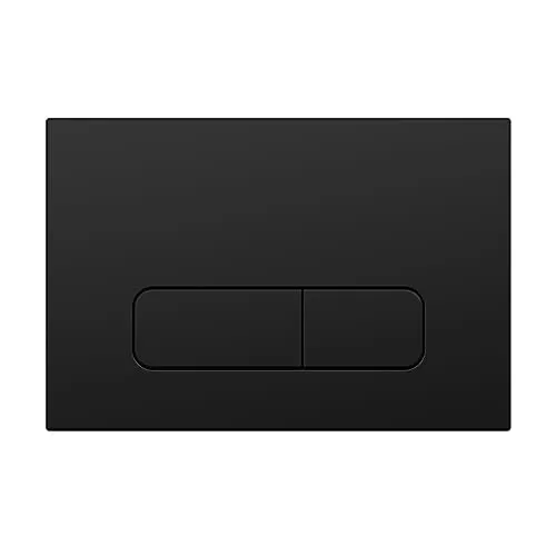 Wunderbad Drückerplatte für Geberit Sigma/Delta/BASIC - Schwarz Matt - Spülkästen Drückerplatte aus hochwertigem ABS Kunststoff, elegantes Design in Schwarz Matt, werkzeuglose Montage und schallgedämmte Drückerstangen für leisen Betrieb.