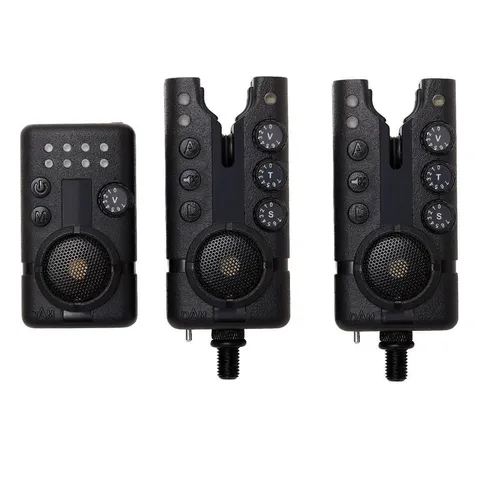 DAM Hi-T Pro Bite Alarm Set 2+1 - Funkbißanzeigerset für Süßwasserangeln, inklusive HardCase – ideal für alle Süßwasserfische wie Hecht und Karpfen.