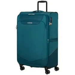 American Tourister Summerride Spinner 80/30 EXP TSA Trolley Totally Teal - Erweiterbarer American Tourister Trolley mit 111-116 l Volumen, ideal für große Reisen. Leise Rollen, TSA-Zahlenschloss und praktische Fächer sorgen für Ordnung und Sicherheit auf Ihren Abenteuern.