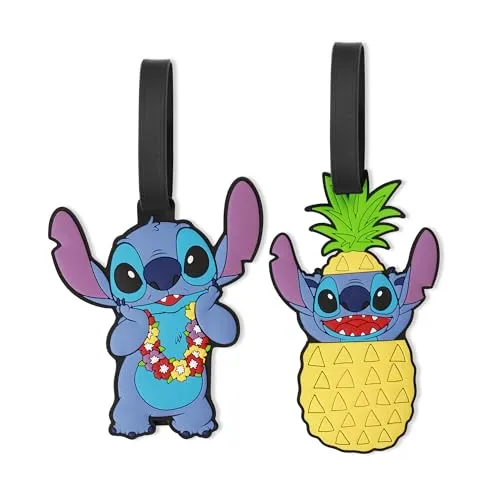 Lilo & Stitch Disney VT700369L.PH, Gepäckanhänger, Rot, Schwarz und Weiß, Einheitsgröße, 2 Stück