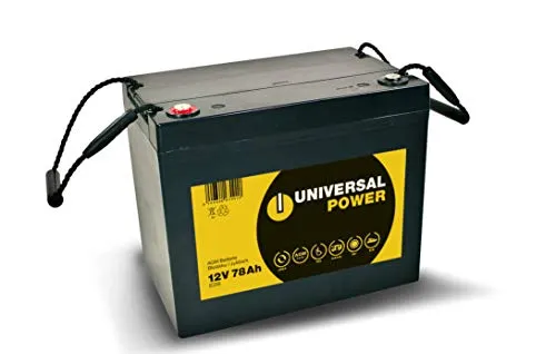 Universal Power AGM UPC12-75 12V 78Ah Wohnmobilbatterie - E-Scooter: Leistungsstarke AGM-Batterie mit 78Ah, ideal für Wohnmobile und Wohnwagen – sorgt für zuverlässige Energieversorgung unterwegs.