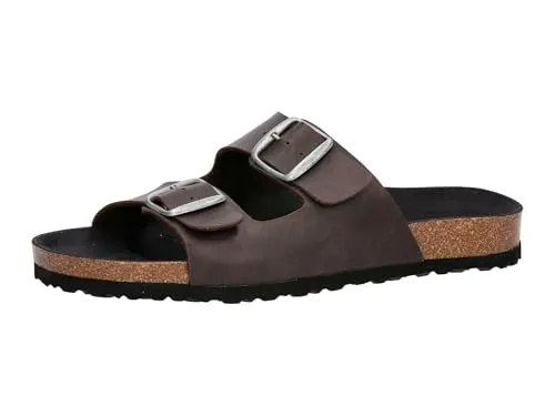 Lico Pantolette Bioline Man Vegan Herren Hausschuh, Braun, 45 EU