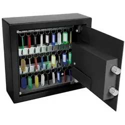 Perel Schlüsseltresor - 30 Schlüssel mit elektronischem Zahlenschloss - Safes für bis zu 30 Schlüssel, mit kratzfester Pulverbeschichtung und sicherem elektronischem Zahlenschloss. Ideal für Organisation und Sicherheit in Büros oder zu Hause.